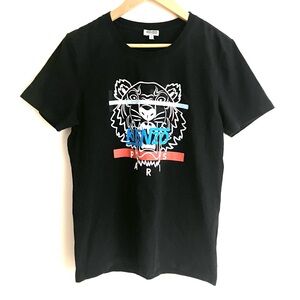 KENZO Tiger Print Head Cotton T-Shirt L